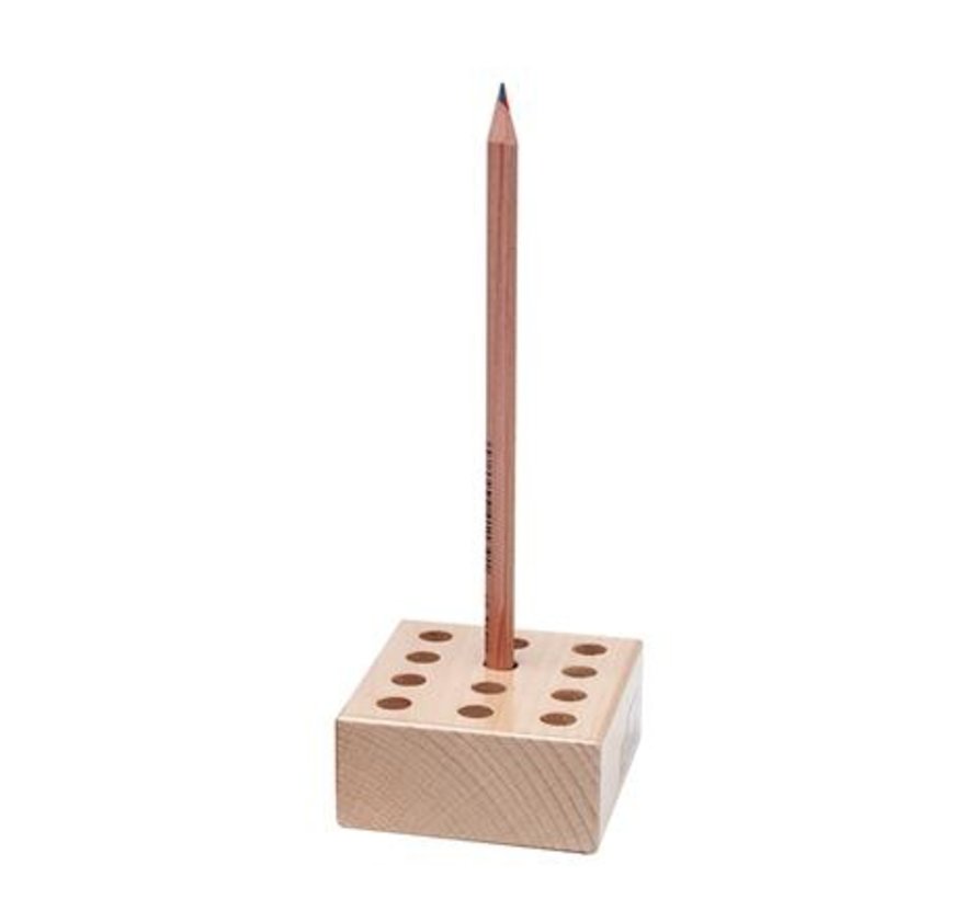 Wooden Holder for 12 Regular Pencils