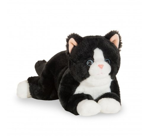 Hermann Teddy Knuffel Kat Zwart 30 cm