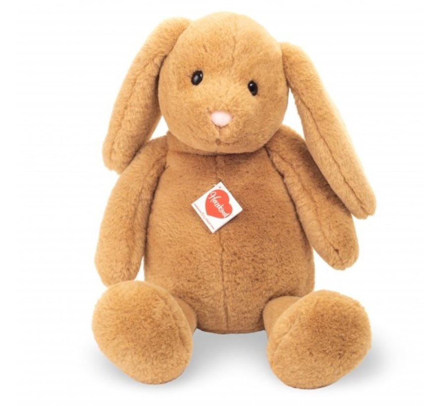 Stuffed Animal Hare Sitting Caramel 45 cm