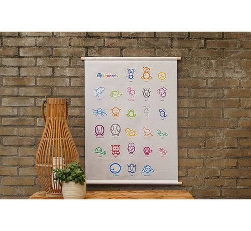 Alfabet Textiel Poster