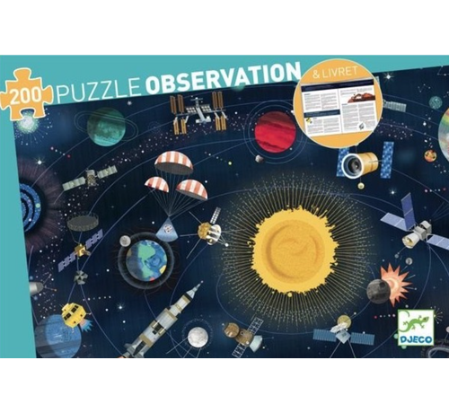 Djeco Observation Puzzle The Space and Booklet 200 pcs