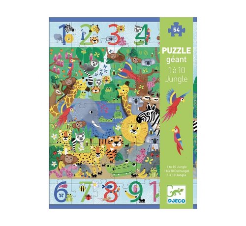 Djeco Giant Puzzle 1 to 10 Jungle 54 pcs.