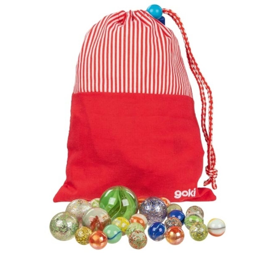 My marble bag with 50 marbles