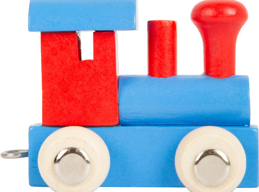 Small Foot Letter Train Blue and Red Wood