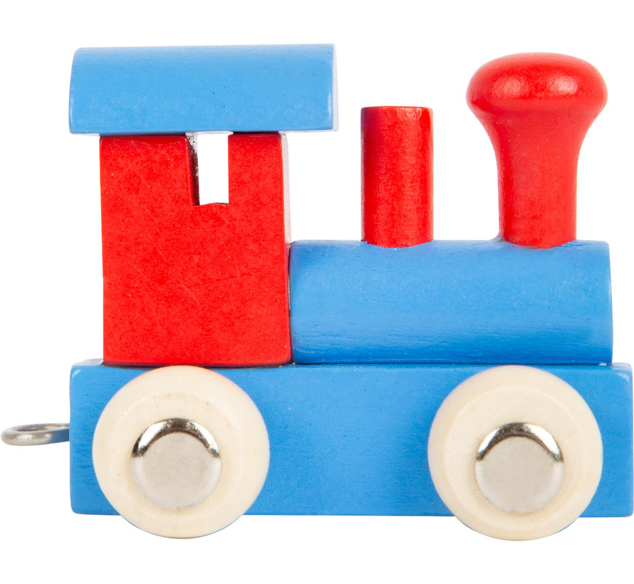 Letter Train Blue and Red Wood