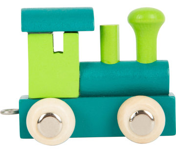 Small Foot Letter Train Green and Petrol Wood