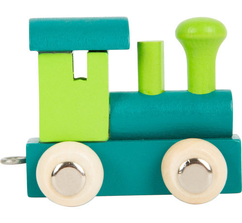 Small Foot Letter Train Green and Petrol Wood