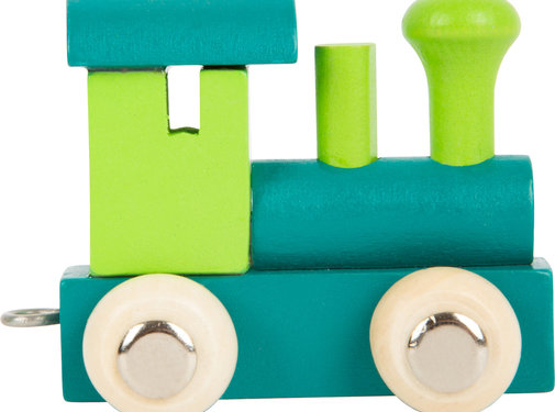 Small Foot Letter Train Green and Petrol Wood