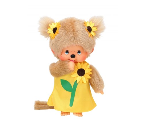 Monchhichi Plush Doll Sunflower Dress