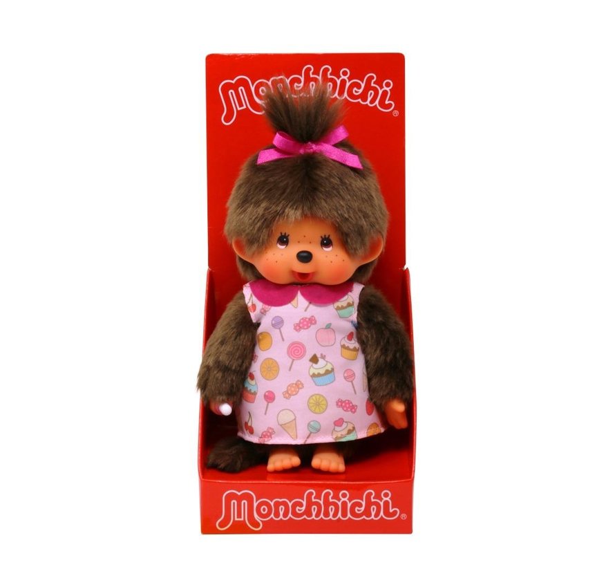 Knuffel Pop Meisje met Candy Jurk 20 cm