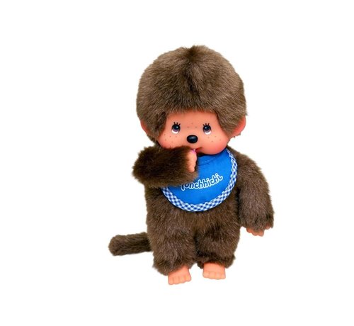 Monchhichi Plush Doll Boy with Slab Blue