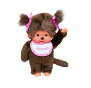 Monchhichi Plush Doll Girl with Slab Blue