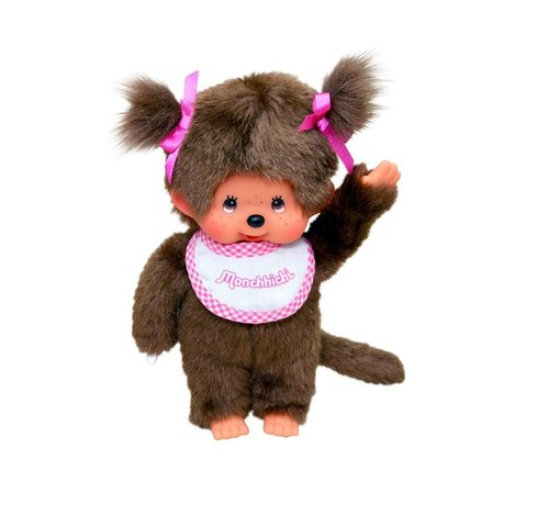 Monchhichi Plush Doll Girl with Slab Blue