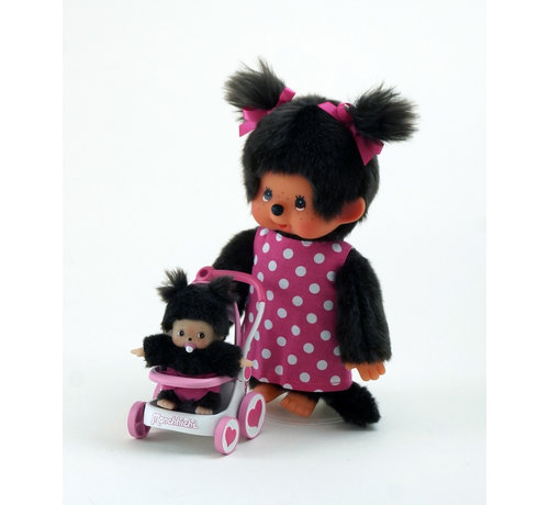 Monchhichi Plush Doll Mothercare with Stroller