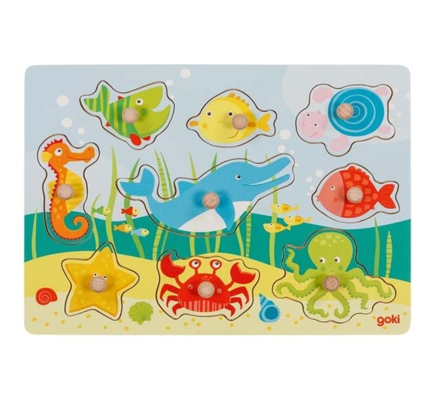 Button Puzzle Underwater World 9 pcs