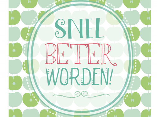 Pepermints Wenskaart Snel beter worden