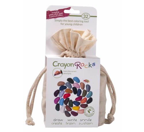 Crayon Rocks 32 Colors in a Muslin Bag