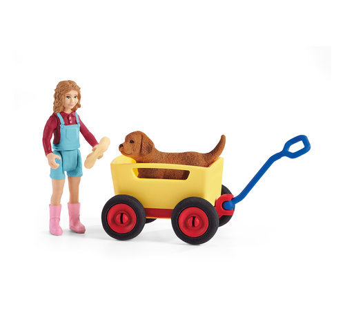 Schleich Puppy Wagon Ride 42543