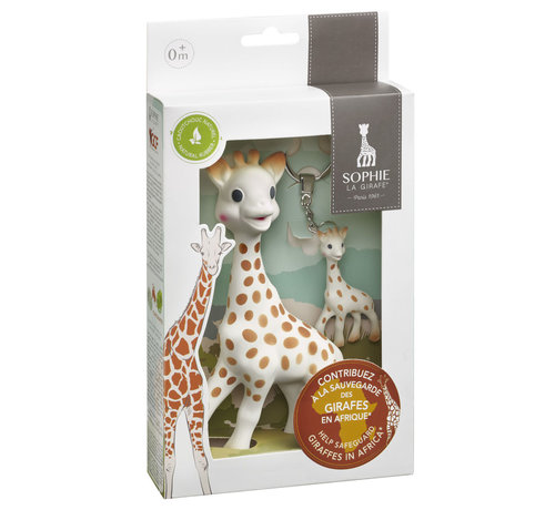 Sophie de Giraf Bijtspeeltje en Sleutelhanger Save the Giraffes Set