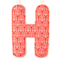 Stoffen Letter H