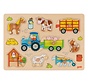 Button Puzzle Tractor with Trailers 9 pcs