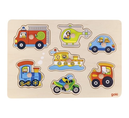 GOKI Lift Out Puzzle Means of Transport 7 pcs