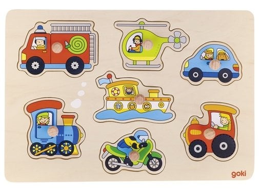 GOKI Lift Out Puzzle Means of Transport 7 pcs