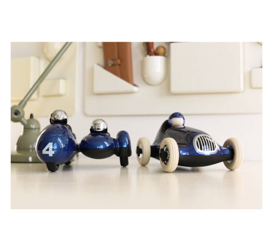 Playforever Auto Bruno Racing Car Metallic Blue HOUTENDIERSHOP