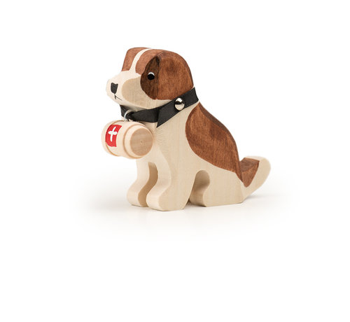 Trauffer Saint Bernard with Bottle Seated