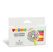 Primo Neon Markers in Carton Box 6 colours