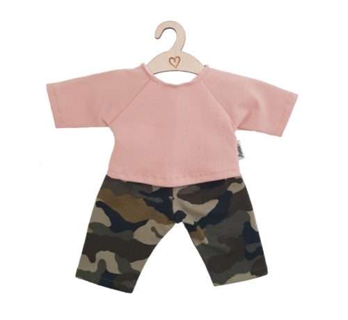 Hollie Doll Pants and Shirt Camouflage Dusty Pink