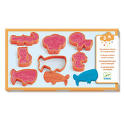 Djeco Cookie Cutters and Stamps Wild Animals 6-pcs