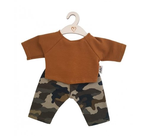 Hollie Doll Pants and Shirt Camouflage Ocher