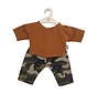 Doll Pants and Shirt Camouflage Ocher