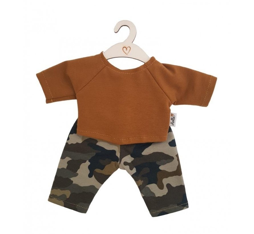 Doll Pants and Shirt Camouflage Ocher