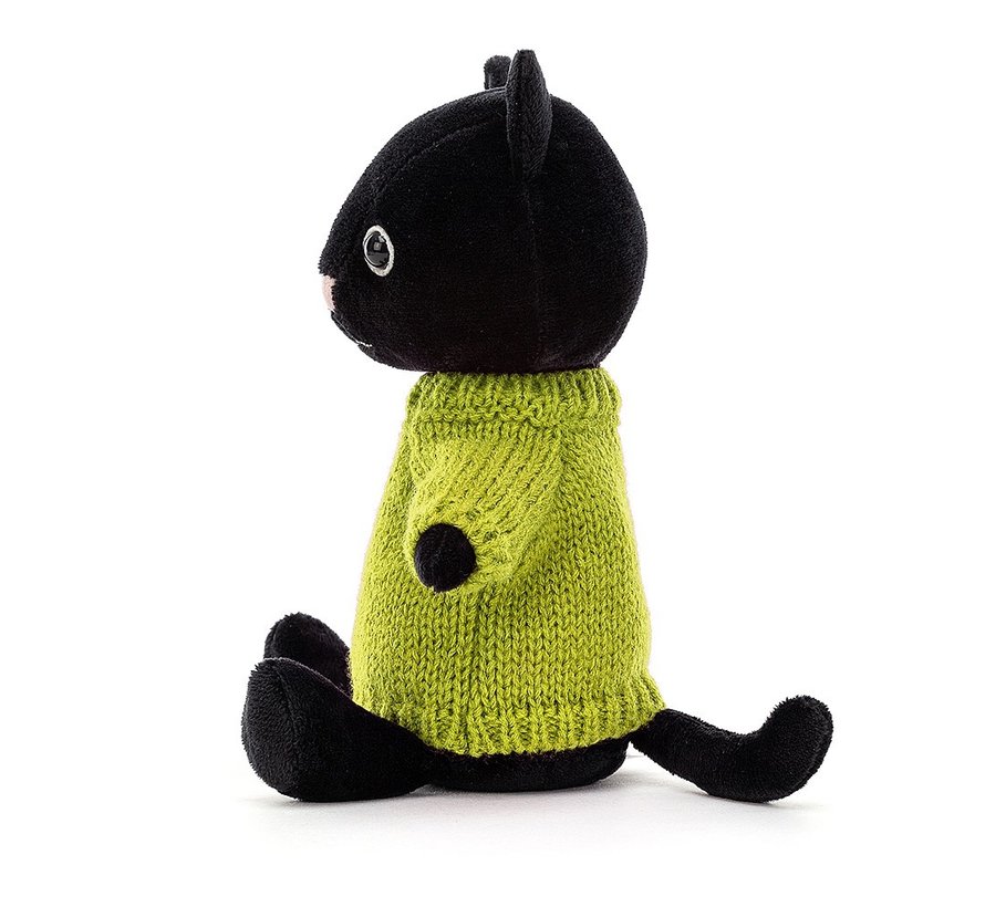 Knuffel Kat Kniten Kitten Lime