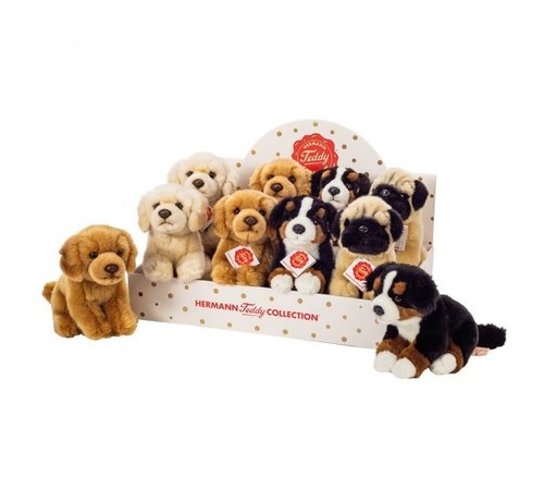 Hermann Teddy Knuffel Hond Zittend 15 cm