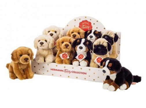 Hermann Teddy Knuffel Hond Zittend 15 cm