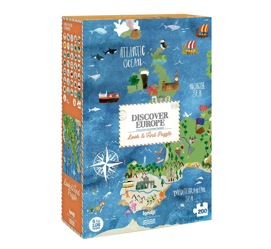 Puzzel Discover Europe 200 pcs