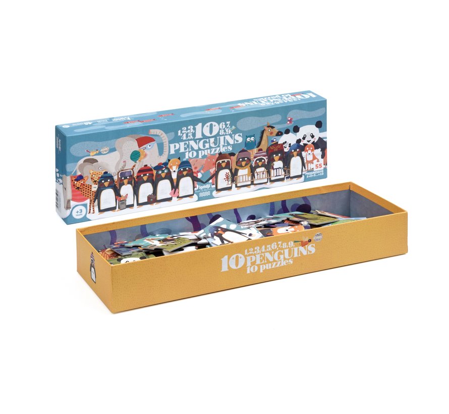 Puzzel 10 Penguins 10 pcs