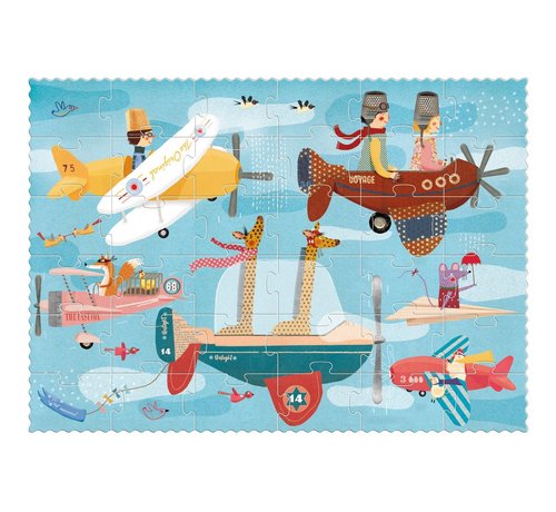 Londji Puzzel  Luchtvaart Volare in Opbergkoker 36 pcs