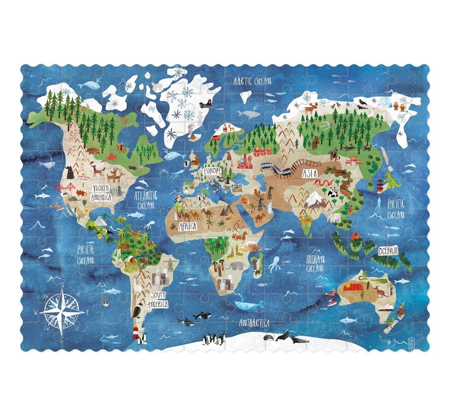 Pocket Puzzel Discover the World 100 pcs