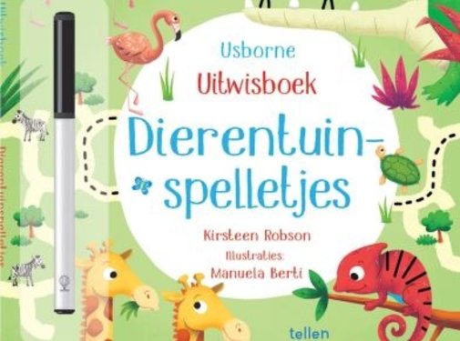 Uitgeverij Usborne Uitwisboek Dierentuinspelletjes