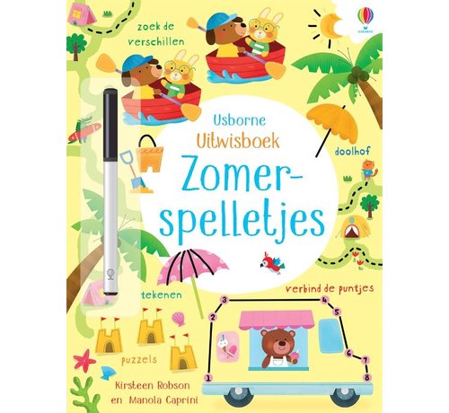 Uitgeverij Usborne Uitwisboek Zomerspelletjes