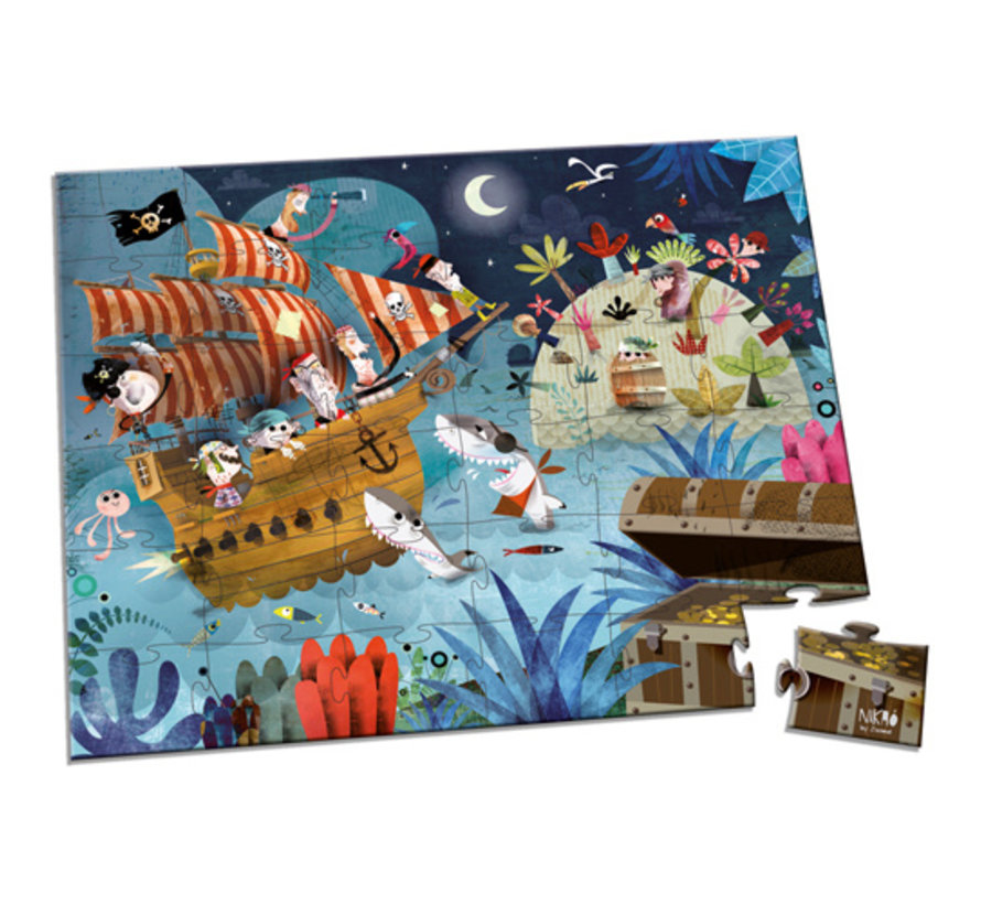 Puzzel Piraten in Opbergkoffer 36 pcs