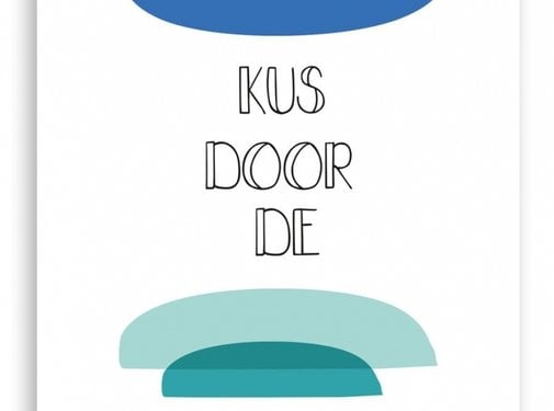 Pepermints Wenskaart Kus door de brievenbus