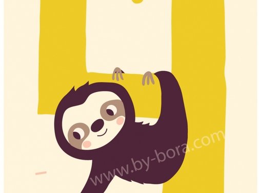 Bora Kaart met envelop 4 Sloth