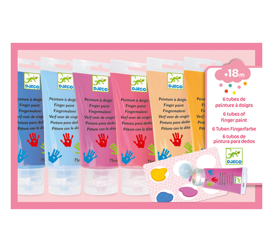 Finger Paint Tubes Sweet 6 pcs