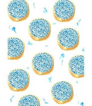 Postkaart Beschuit met Muisjes Blauw