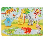 GOKI Lift Out Puzzle African Baby Animals  8 pcs